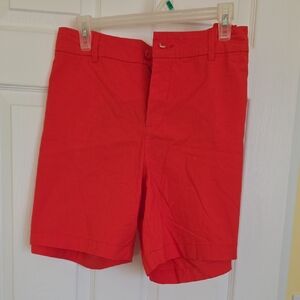 George Women's Vibrant Red Flat Front Shorts